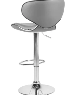 Barhocker Kunstleder Grau Hohenverstellbar 2Er Set Conway