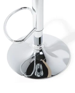 Barhocker Kunstleder Schwarz Hohenverstellbar 2Er Set Valetta