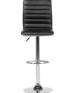 Barhocker Kunstleder Schwarz Hohenverstellbar 2Er Set Lucerne