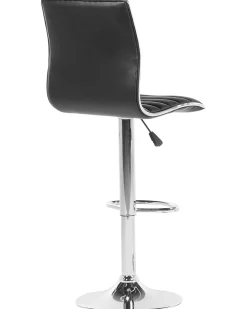 Barhocker Kunstleder Schwarz Hohenverstellbar 2Er Set Lucerne