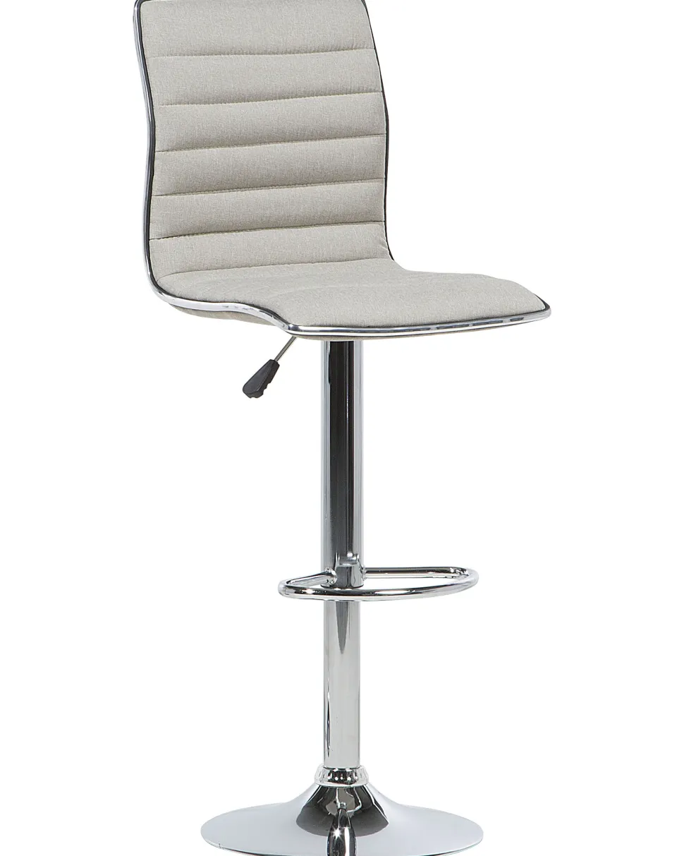 Barhocker Polsterbezug Beige Hohenverstellbar 2Er Set Lucerne