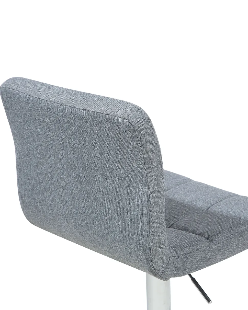 Barhocker Polsterbezug Grau Hohenverstellbar 2Er Set Marion