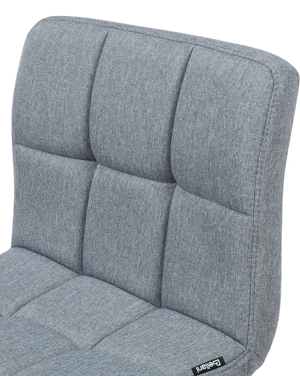 Barhocker Polsterbezug Grau Hohenverstellbar 2Er Set Marion