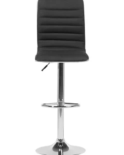 Barhocker Polsterbezug Schwarz Hohenverstellbar 2Er Set Lucerne