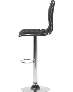 Barhocker Polsterbezug Schwarz Hohenverstellbar 2Er Set Lucerne