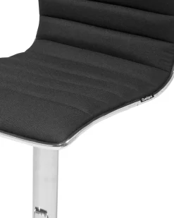 Barhocker Polsterbezug Schwarz Hohenverstellbar 2Er Set Lucerne