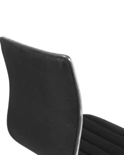 Barhocker Polsterbezug Schwarz Hohenverstellbar 2Er Set Lucerne
