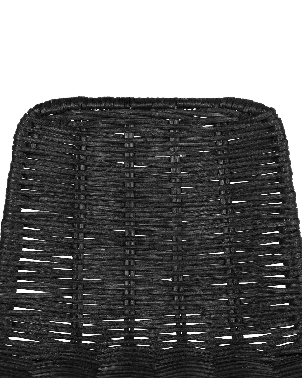 Barhocker Rattan Schwarz 2Er Set Cassita