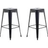 Barhocker Schwarz 2Er Set Hohe 76 Cm Cabrillo