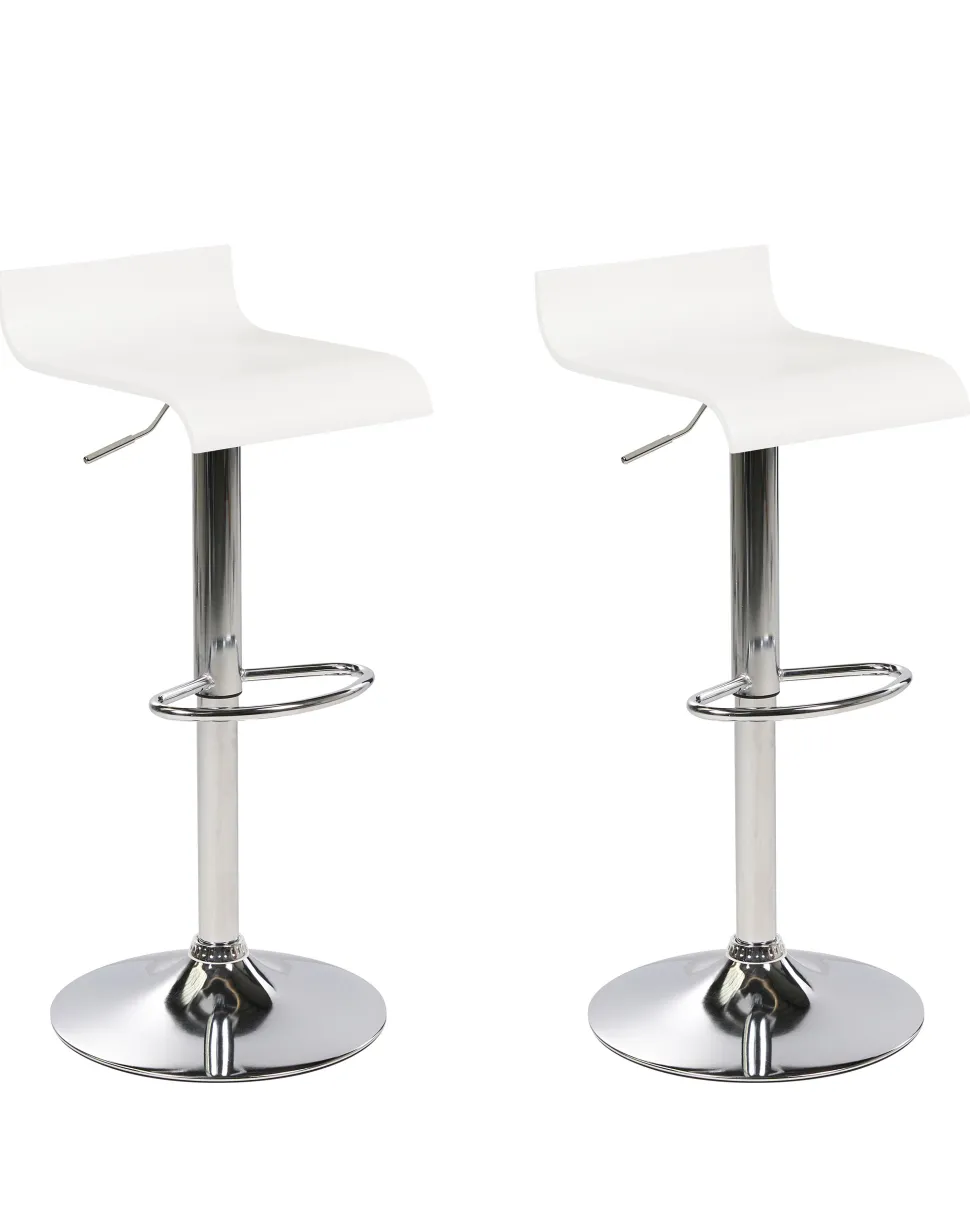Barhocker Weis Hohenverstellbar 2Er Set Valencia