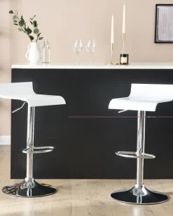 Barhocker Weis Hohenverstellbar 2Er Set Valencia