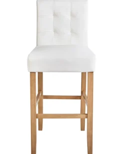 Barstuhl Kunstleder / Kiefernholz Weis 2Er Set Madison