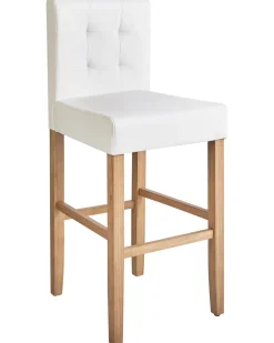Barstuhl Kunstleder / Kiefernholz Weis 2Er Set Madison