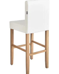 Barstuhl Kunstleder / Kiefernholz Weis 2Er Set Madison