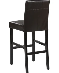 Barstuhl Kunstleder / Kiefernholz Braun 2Er Set Madison
