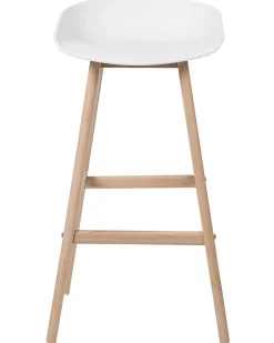 Barstuhl Kunststoff / Buchenholz Weis 2Er Set Micco