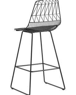 Barstuhl Metall / Kunstleder Schwarz 2Er Set Preston