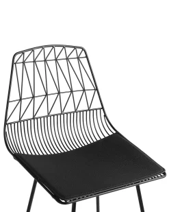 Barstuhl Metall / Kunstleder Schwarz 2Er Set Preston
