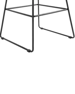 Barstuhl Metall / Kunstleder Schwarz 2Er Set Preston
