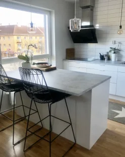 Barstuhl Metall / Kunstleder Schwarz 2Er Set Preston