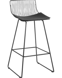 Barstuhl Metall / Kunstleder Schwarz 2Er Set Fredonia