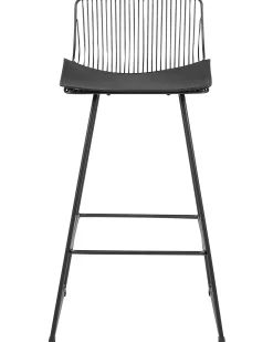 Barstuhl Metall / Kunstleder Schwarz 2Er Set Fredonia