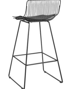 Barstuhl Metall / Kunstleder Schwarz 2Er Set Fredonia