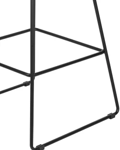 Barstuhl Metall / Kunstleder Schwarz 2Er Set Fredonia