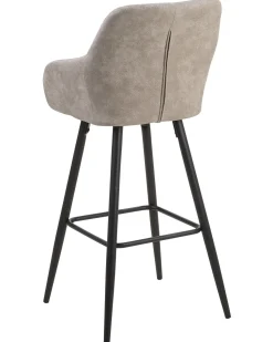Barstuhl Polsterbezug Beige / Schwarz 2Er Set Darien