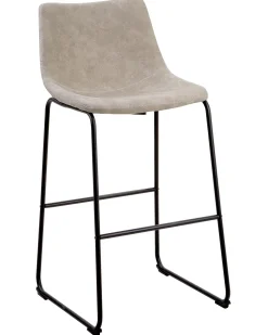 Barstuhl Polsterbezug Beige / Schwarz 2Er Set Franks