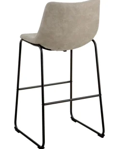 Barstuhl Polsterbezug Beige / Schwarz 2Er Set Franks
