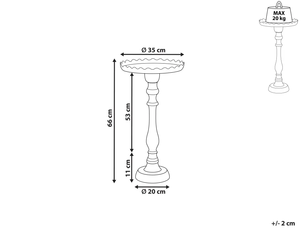 Beistelltisch Aluminium Gold Rund O 35 Cm Timaru