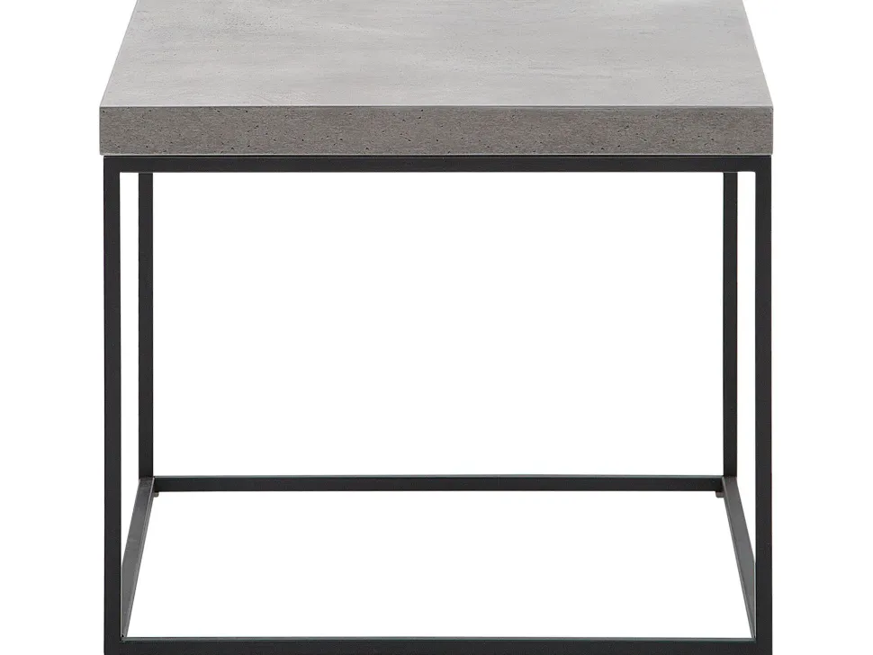 Beistelltisch Beton / Schwarz 60 X 60 X 50 Cm Delano