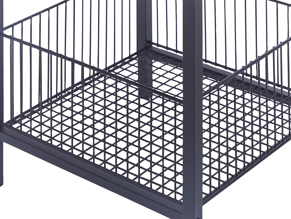 Beistelltisch Dunkler Holzfarbton / Schwarz Quadratisch 40 X 40 Cm Kenner