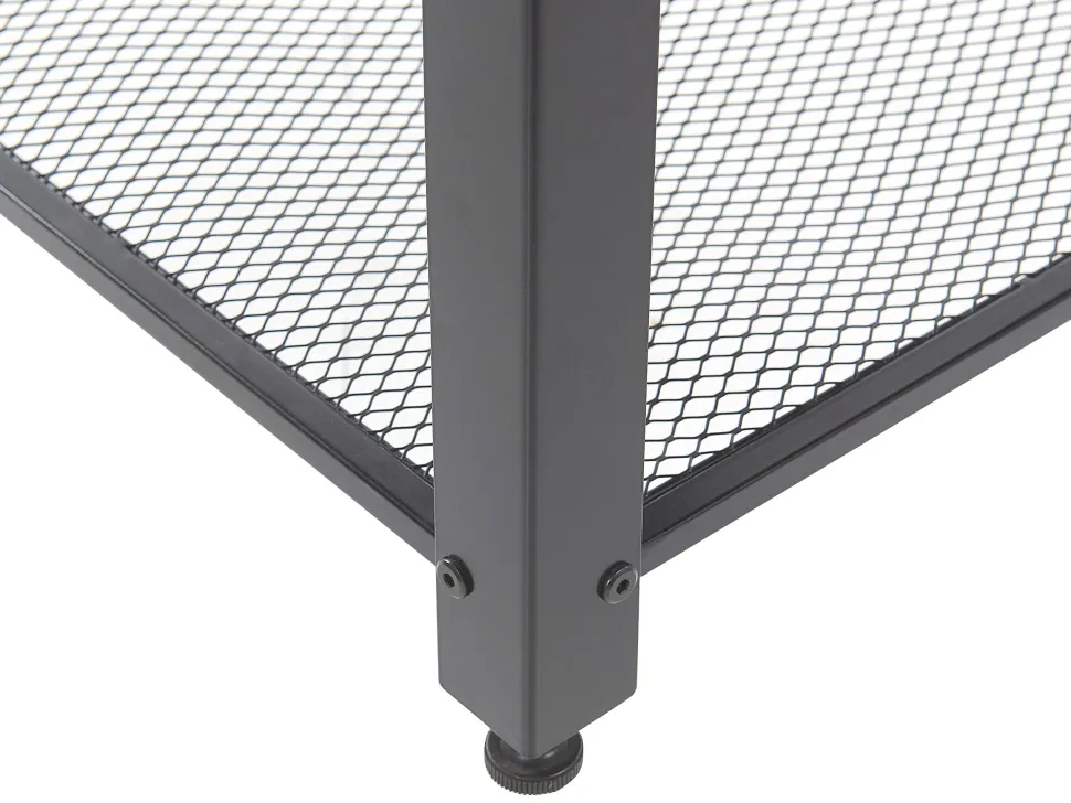 Beistelltisch Dunkler Holzfarbton / Schwarz Quadratisch 45 X 45 Cm Aston