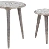 Beistelltisch 2Er Set Aus Mangoholz Weis Barju