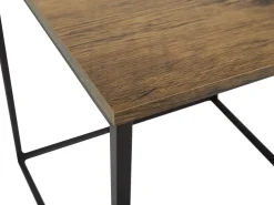 Beistelltisch 2Er Set Holzoptik Dunkelbraun / Schwarz Quadratisch Denny