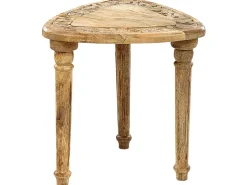 Beistelltisch 2Er Set Mangoholz Heller Holzfarbton Dreieckig Saora
