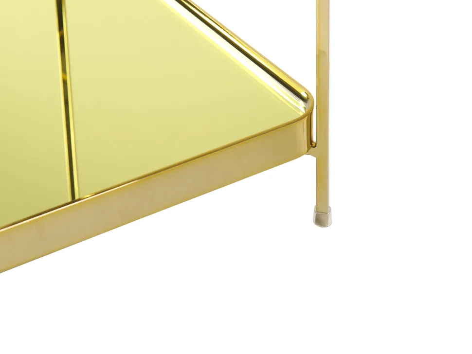 Beistelltisch Glas Gold Quadratisch 41 X 41 Cm Alsea Klein