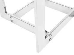Beistelltisch Glas Silber Quadratisch 40 X 40 Cm Crystal