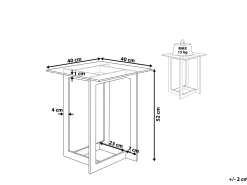 Beistelltisch Glas Silber Quadratisch 40 X 40 Cm Crystal