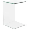 Beistelltisch Glas Transparent 40 X 40 X 61 Cm Lourdes
