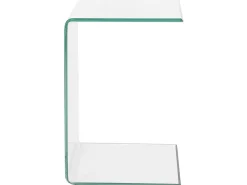 Beistelltisch Glas Transparent 40 X 40 X 61 Cm Lourdes