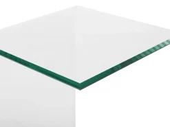 Beistelltisch Glas Transparent 40 X 40 X 61 Cm Lourdes