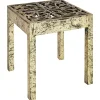 Beistelltisch Gold / Schwarz Quadratisch 40 X 40 Cm Palasi