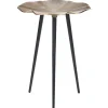 Beistelltisch Gold / Schwarz Blattform O 37 Cm Pudur