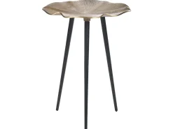 Beistelltisch Gold / Schwarz Blattform O 37 Cm Pudur