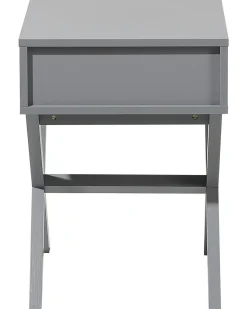 Beistelltisch Grau Quadratisch 40 X 40 Cm Schublade Monroe