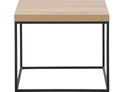 Beistelltisch Heller Holzfarbton / Schwarz 60 X 60 X 50 Cm Delano