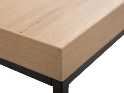 Beistelltisch Heller Holzfarbton / Schwarz 60 X 60 X 50 Cm Delano